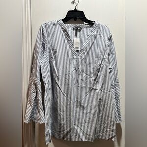 NWT Banana Republic Shelby Striped Bell Sleeve Top Size Large